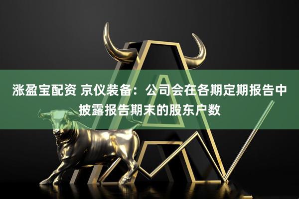 涨盈宝配资 京仪装备：公司会在各期定期报告中披露报告期末的股东户数