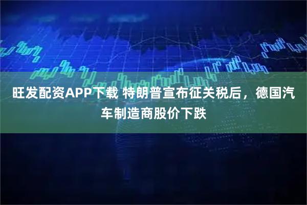 旺发配资APP下载 特朗普宣布征关税后，德国汽车制造商股价下跌